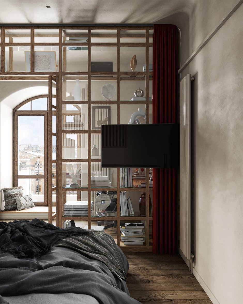 Фотография: Спальня в стиле Современный, Эклектика, Квартира, Проект недели, Санкт-Петербург, ToTaste Studio, 3 комнаты, 60-90 метров – фото на INMYROOM