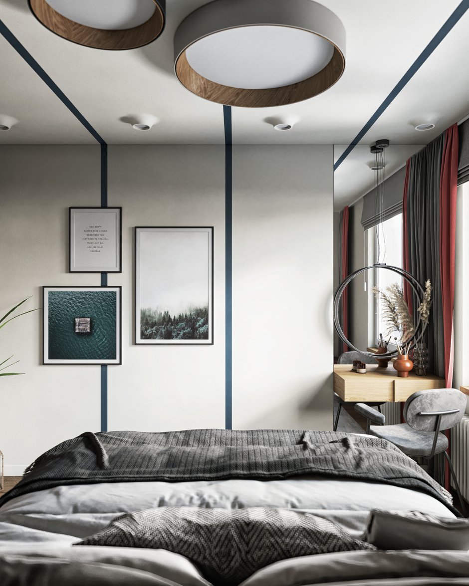 Фотография: Спальня в стиле Современный, Эклектика, Квартира, Проект дня, Санкт-Петербург, ToTaste Studio, 3 комнаты, 60-90 метров, Более 90 метров – фото на INMYROOM