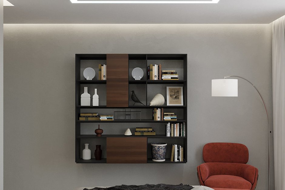 Фотография: Спальня в стиле Современный, Квартира, Проект недели, Москва, Монолитный дом, 4 и больше, Более 90 метров, Олеся Березовская – фото на INMYROOM