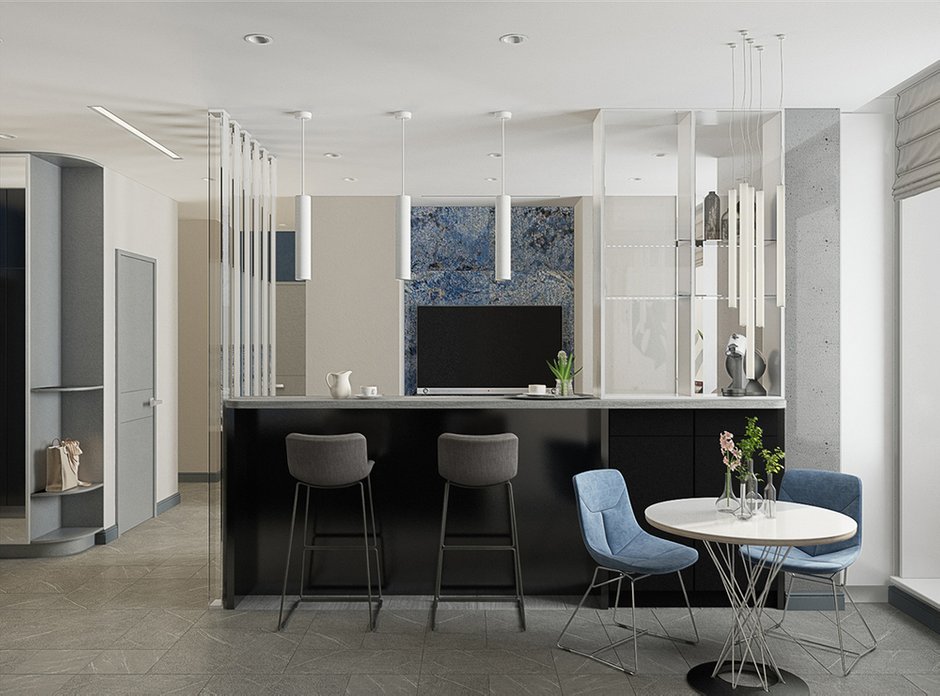 Фотография: Кухня и столовая в стиле Современный, Квартира, Проект недели, Подмосковье, ЖК ART, Красногорск, Московская область, Евгения Ермолаева, EEDS, 3 комнаты, 60-90 метров, Монолитно-кирпичный, Людмила Самойлова, ЖК ART Casa Luna – фото на INMYROOM