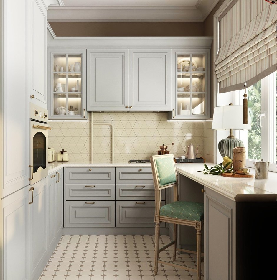 Фотография: Кухня и столовая в стиле Классический, Эклектика, Квартира, Проект недели, Москва, Сталинка, 3 комнаты, 60-90 метров, Татьяна Красикова – фото на INMYROOM