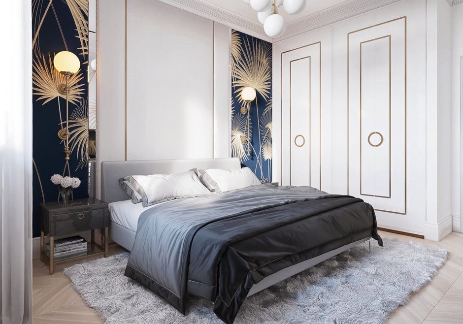 Фотография: Спальня в стиле Современный, Квартира, Проект недели, Москва, Монолитный дом, 2 комнаты, 60-90 метров, Валерия Даньковская, ЖК «Дом на Таганке» – фото на INMYROOM