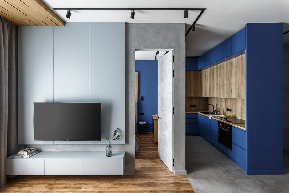 Фотография: Гостиная в стиле Современный, Квартира, Проект недели, Санкт-Петербург, 2 комнаты, 40-60 метров, Istok Bureau – фото на INMYROOM