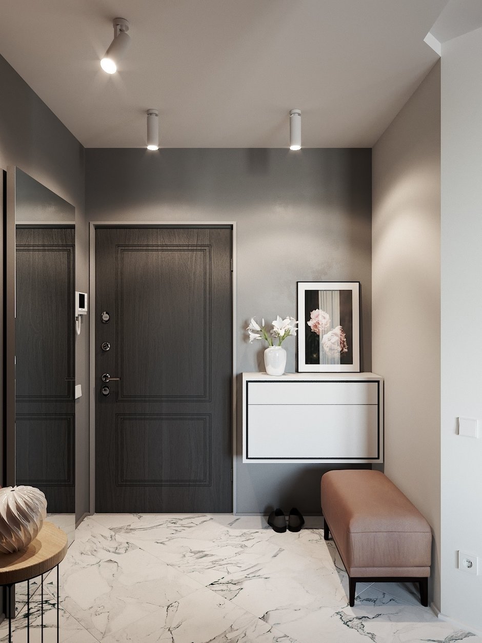 Фотография: Прихожая в стиле Современный, Квартира, Минимализм, Проект недели, Санкт-Петербург, Олеся Малицкая, Сергей Малицкий, Студия Малицких, Монолитный дом, 3 комнаты, 60-90 метров – фото на INMYROOM