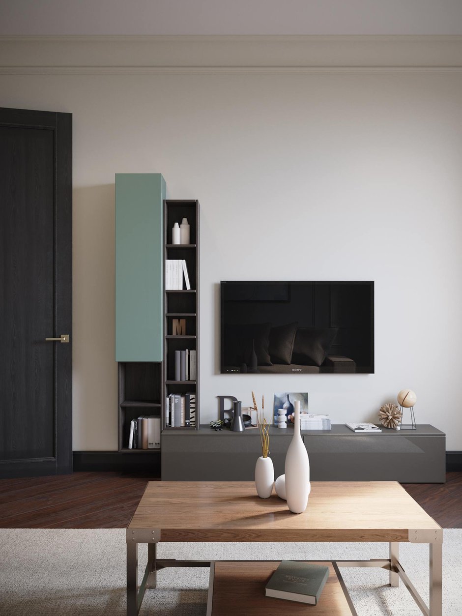 Фотография: Гостиная в стиле Современный, Классический, Квартира, Проект недели, Москва, Айя Лисова, ЖК «Фортепиано» – фото на INMYROOM