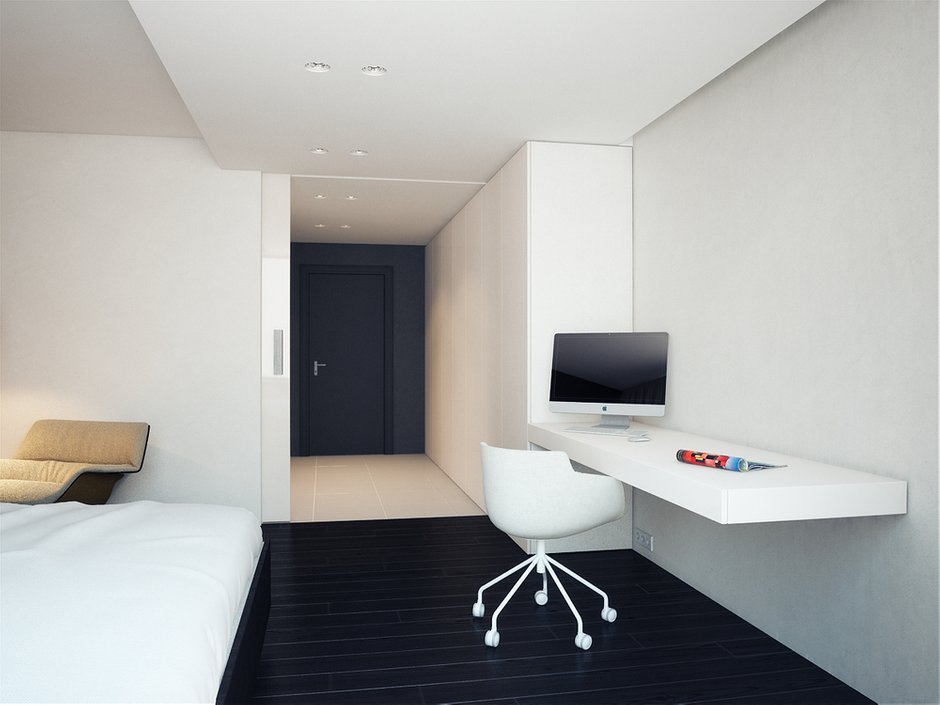 Фотография: Спальня в стиле Современный, Хай-тек, Квартира, Дома и квартиры, Минимализм – фото на INMYROOM