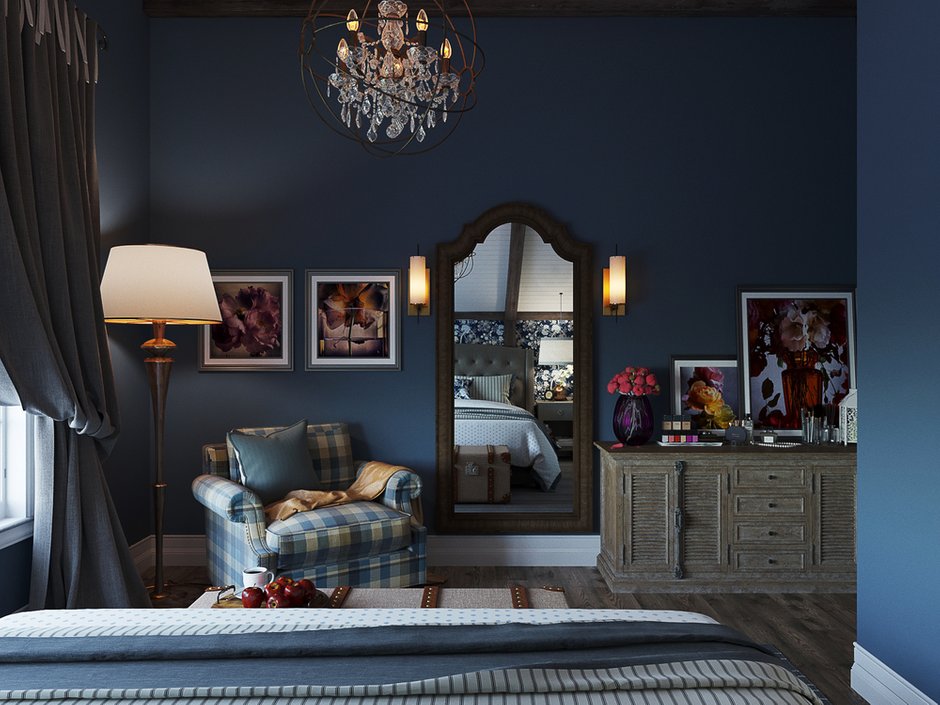 Фотография: Спальня в стиле Прованс и Кантри, Дом, Проект недели, Дом и дача, Екатеринбург, Юлия Калеми, 4 и больше, Более 90 метров – фото на INMYROOM