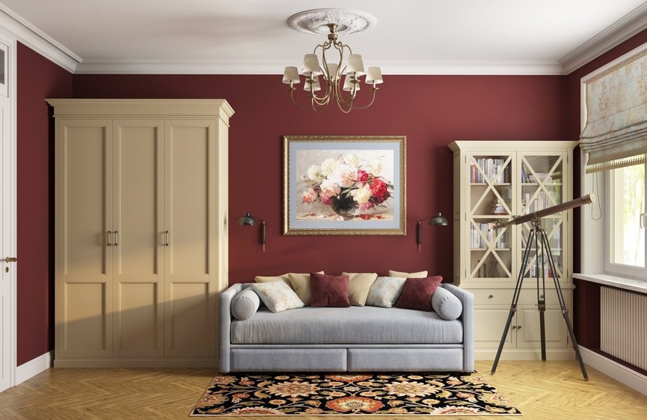 Фотография: Кабинет в стиле Классический, Эклектика, Квартира, Проект недели, Москва, Сталинка, 3 комнаты, 60-90 метров, Татьяна Красикова – фото на INMYROOM