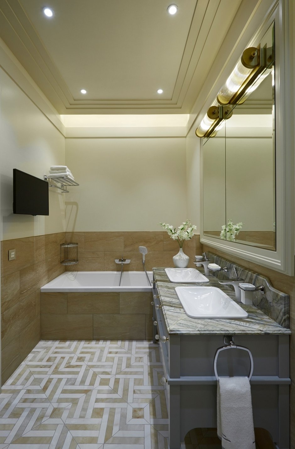 Фотография: Ванная в стиле Классический, Современный, Эклектика, Квартира, Проект недели, Москва, 4 и больше, Более 90 метров, #эксклюзивныепроекты, Наталья Самойлова, Perfect Space – фото на INMYROOM
