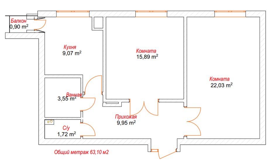 Обмерный план