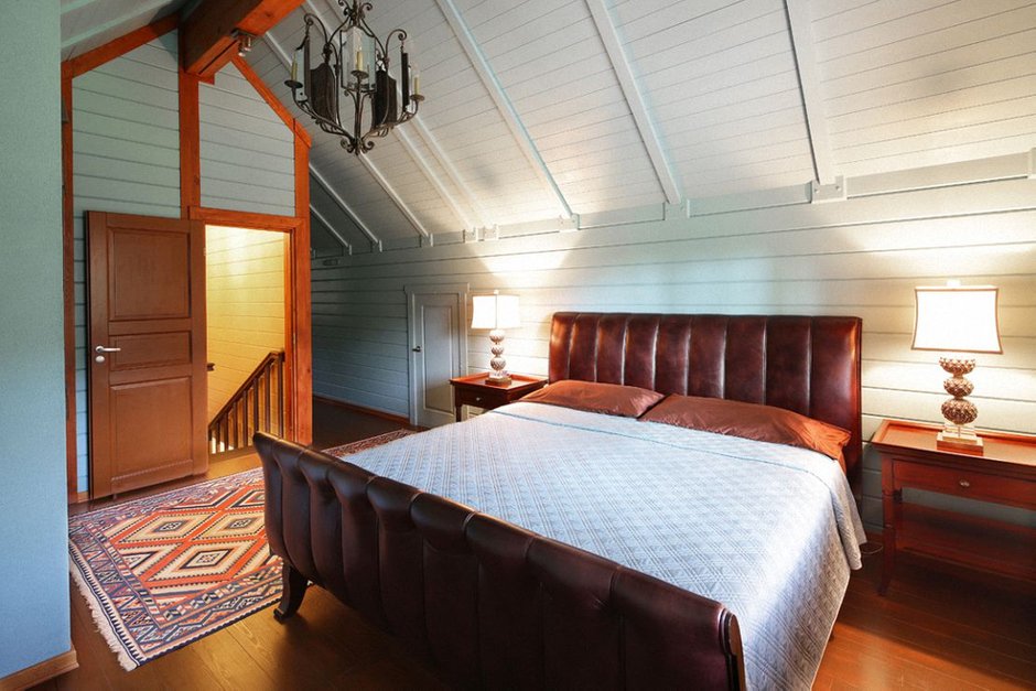 Фотография: Спальня в стиле Прованс и Кантри, Дом, Проект недели, Дом и дача, Московская область, дом из бруса, Александр Петунин, Палекс-строй – фото на INMYROOM