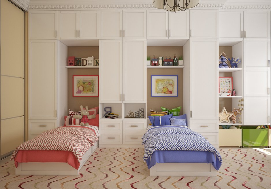 Фотография: Детская в стиле Современный, Квартира, Проект недели, Москва, Студия 3.14, Тимур Абдрахманов, Старый фонд, Мария Легчанова, двухэтажная квартира, Кирпичный дом, 4 и больше, Более 90 метров – фото на INMYROOM