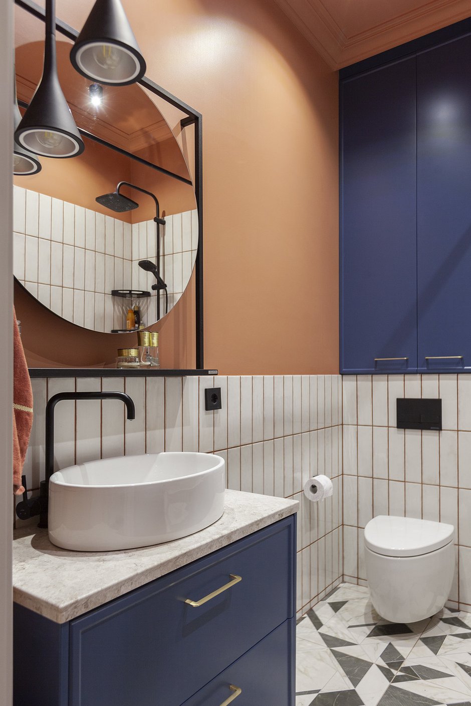 Фотография: Ванная в стиле Современный, Квартира, Проект недели, Москва, 4 и больше, 60-90 метров, Рада Кобук, Варя Шалито – фото на INMYROOM