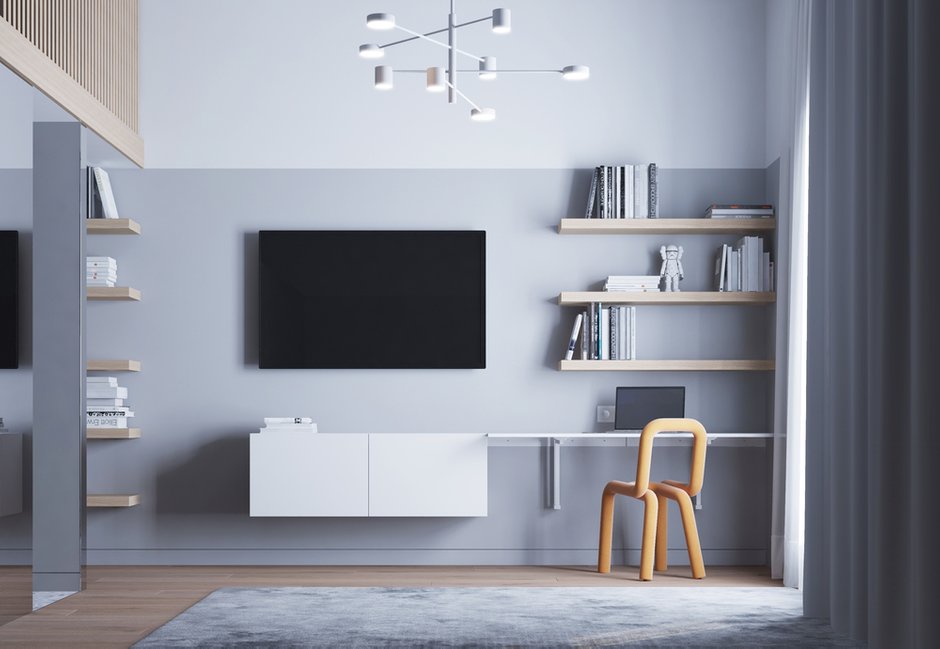 Фотография: Гостиная в стиле Современный, Квартира, Студия, Проект недели, Санкт-Петербург, до 40 метров, Bobo.space – фото на INMYROOM