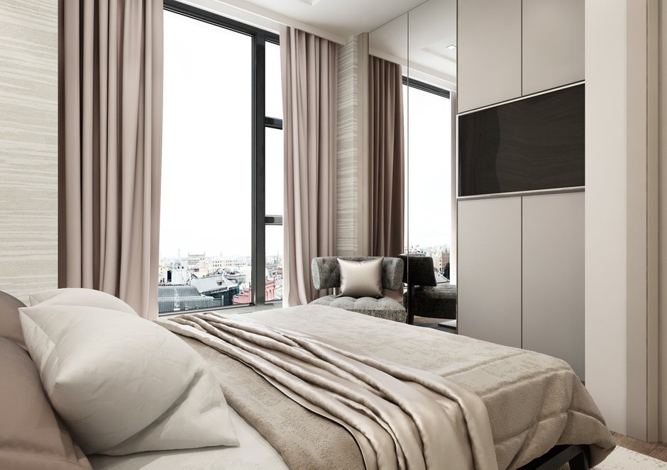 Фотография: Спальня в стиле Современный, Квартира, Проект недели, Москва, Beindesign, ЖК «Резиденция Монэ» – фото на INMYROOM