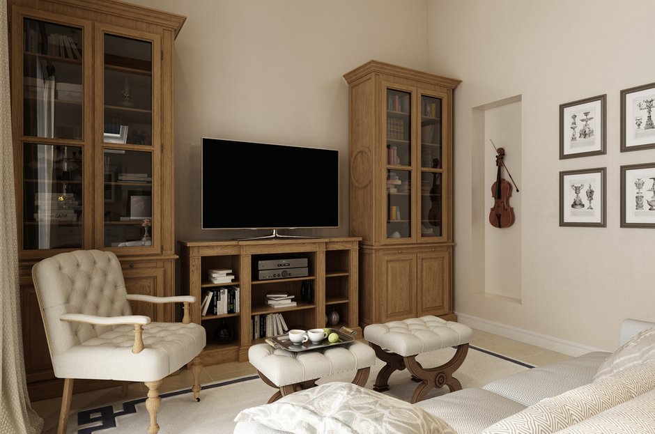 Фотография: Гостиная в стиле Прованс и Кантри, Дом, Проект недели, Ленинградская область, 4 и больше, Более 90 метров – фото на INMYROOM