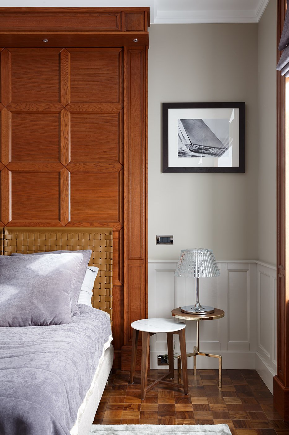 Фотография: Спальня в стиле Современный, Классический, Квартира, Проект недели, Санкт-Петербург, Монолитный дом, 3 комнаты, Более 90 метров, Сергей Клочков, ЖК Парадный квартал – фото на INMYROOM