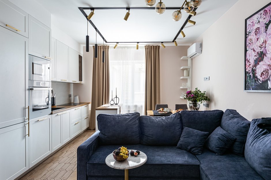 Фотография: Гостиная в стиле Современный, Квартира, Проект недели, Санкт-Петербург, 4 и больше, Более 90 метров, Василиса Максимаджи – фото на INMYROOM