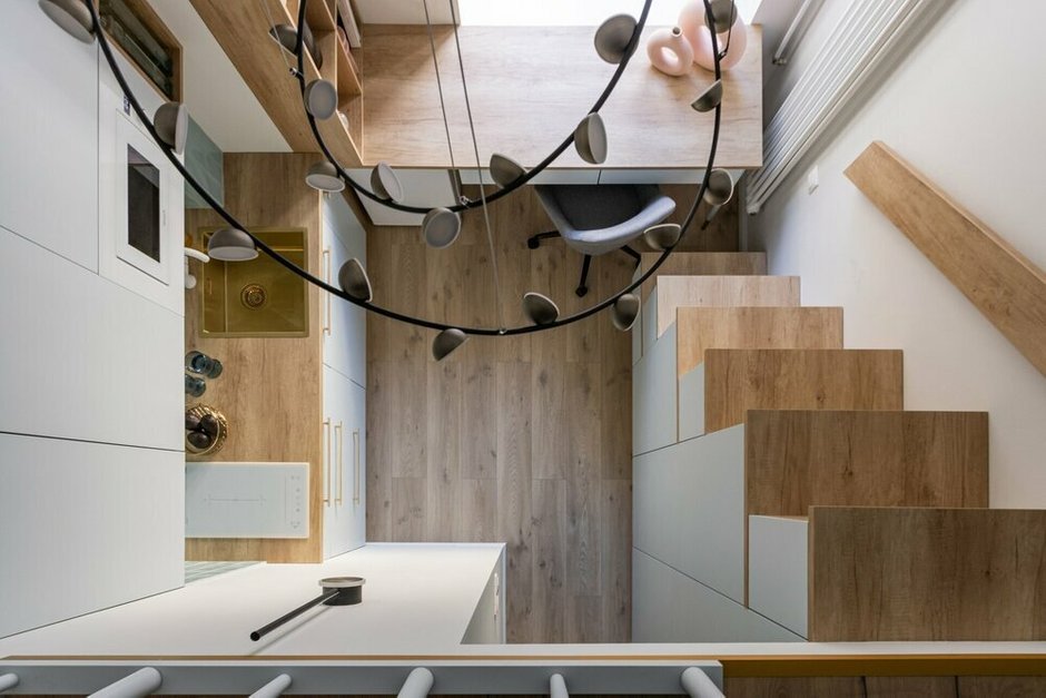 Фотография: в стиле , Квартира, Дизайн интерьера, Переделка, как оформить малогабаритку, дизайн малогабаритки, интерьер квартиры, малогабаритка, 1 комната, до 40 метров, зонирование в малогабаритке, хранение в малогабаритке, микроквартира, Полина Андреева – фото на INMYROOM