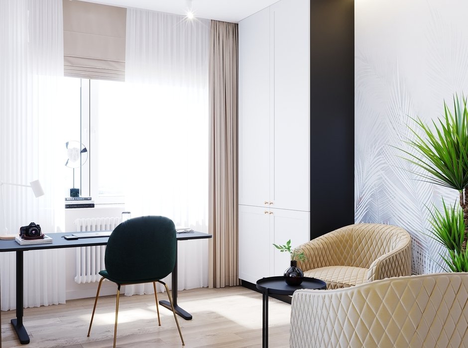 Фотография: Кабинет в стиле Современный, Квартира, Проект недели, Москва, 3 комнаты, 60-90 метров, Монолитно-кирпичный, Студия 20:18, ПРЕМИЯ INMYROOM – фото на INMYROOM