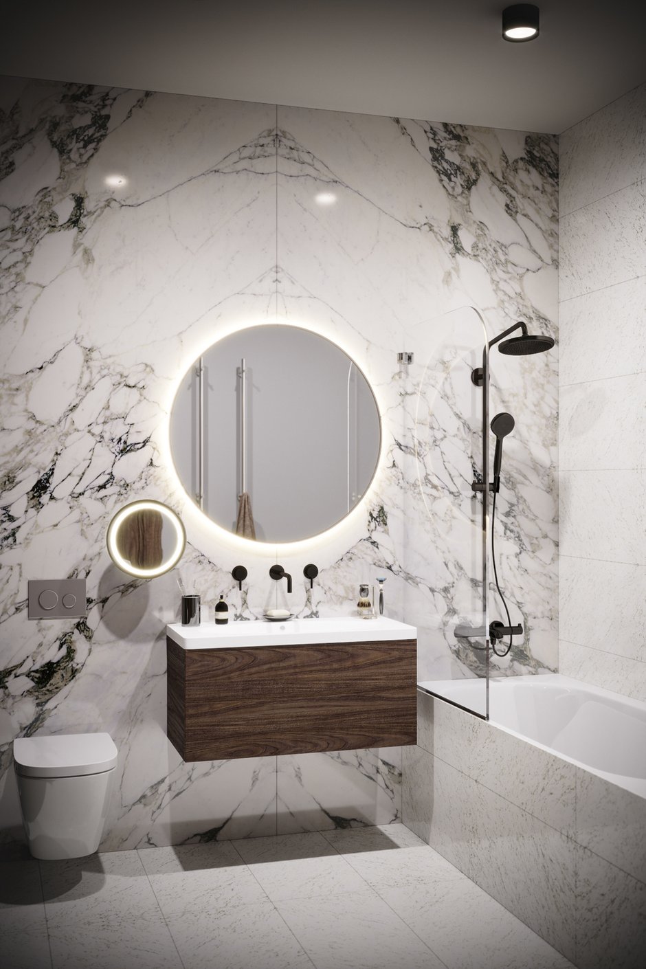 Фотография: Ванная в стиле Современный, Эклектика, Квартира, Проект дня, Москва, 3 комнаты, Более 90 метров, Ирина Орехова – фото на INMYROOM