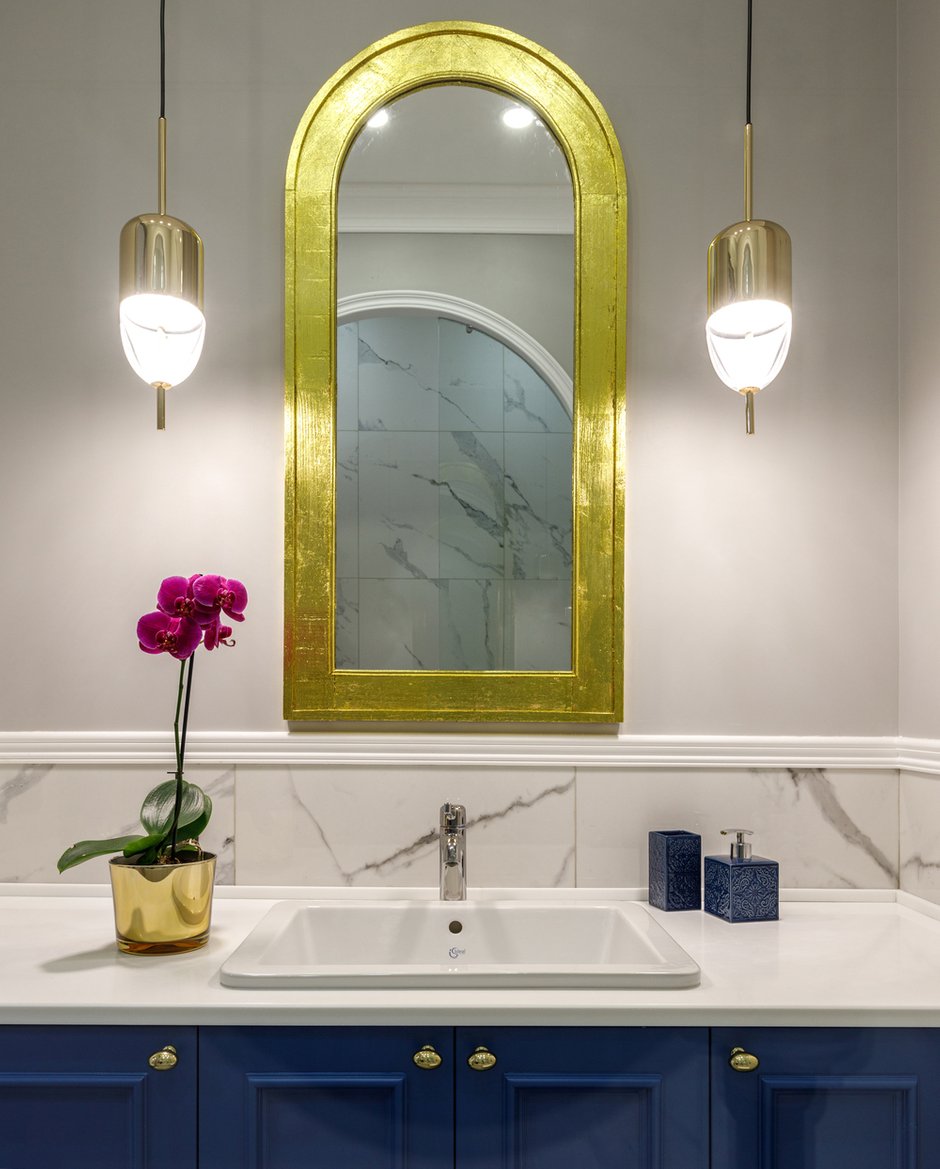 Фотография: Ванная в стиле Современный, Эклектика, Квартира, Проект недели, 3 комнаты, Более 90 метров, AK Studio, Нур-султан – фото на INMYROOM
