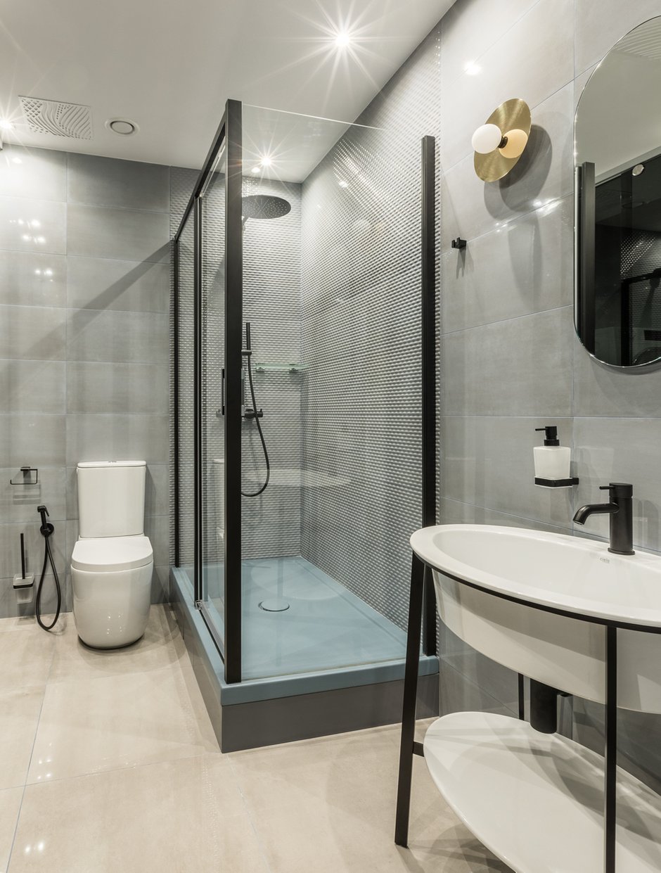 Фотография: Ванная в стиле Современный, Квартира, Проект недели, Москва, Ольга Черненко, 4 и больше, Более 90 метров – фото на INMYROOM