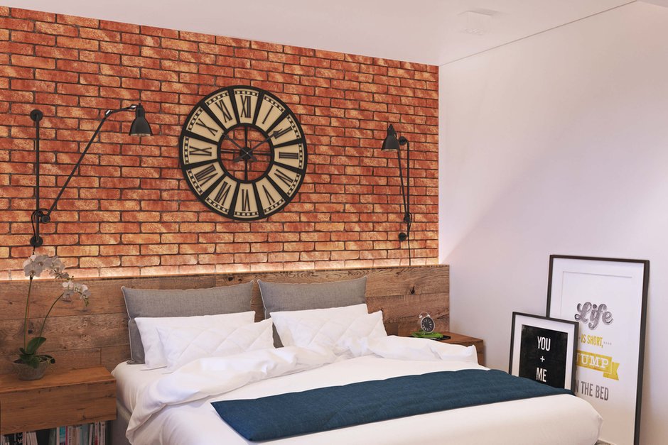 Фотография: Спальня в стиле Лофт, Квартира, Проект недели, Одинцово, Geometrium, Московская область, Монолитный дом, 2 комнаты, 60-90 метров – фото на INMYROOM