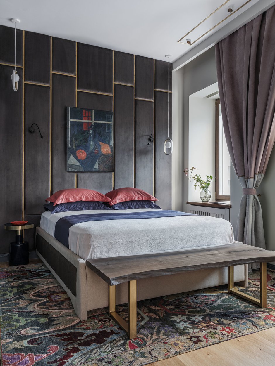 Фотография: Спальня в стиле Современный, Эклектика, Квартира, Проект недели, Москва, 2 комнаты, 40-60 метров, Cazabella, Лилия Голуб – фото на INMYROOM