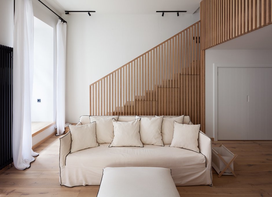 Фотография: Гостиная в стиле Эко, Современный, Квартира, Студия, Минимализм, Проект недели, Москва, 1 комната, до 40 метров, 40-60 метров, Анастасия Рыкова, S-Style – фото на INMYROOM