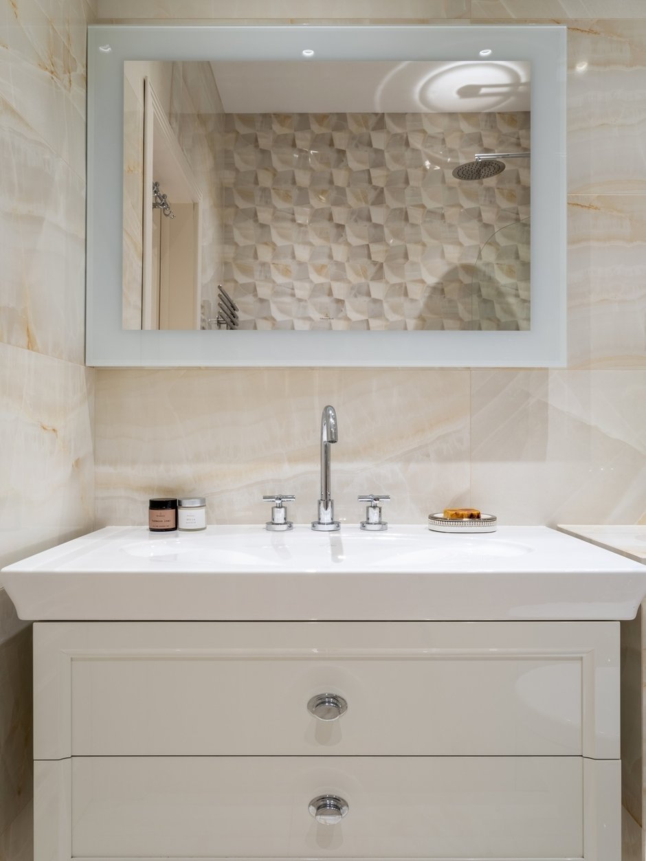 Фотография: Ванная в стиле Классический, Современный, Квартира, Проект недели, Ростов-на-Дону, 1 комната, до 40 метров, 40-60 метров, Катерина Котляровская – фото на INMYROOM