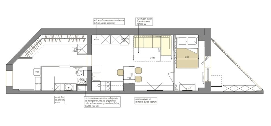 План с расстановкой мебели