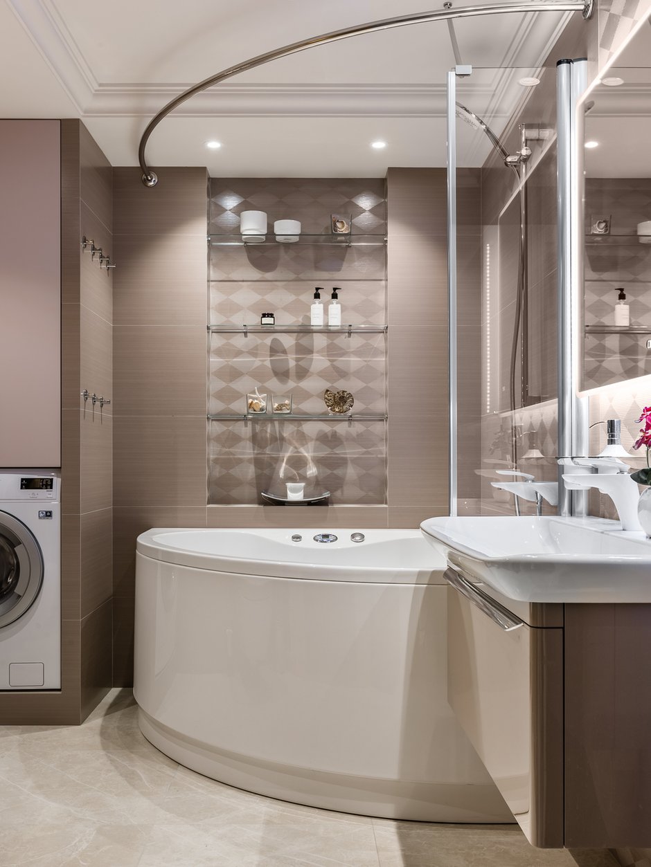Фотография: Ванная в стиле Современный, Классический, Квартира, Проект недели, Самара, Artek Design Studio, 4 и больше, Более 90 метров, Оксана Агапонова – фото на INMYROOM