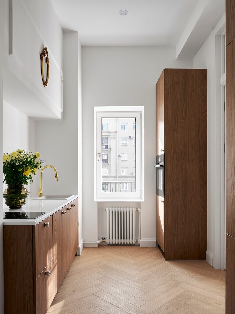 Фотография:  в стиле , Квартира, Проект дня, Санкт-Петербург, Сталинка, 2 комнаты, 40-60 метров, Анастасия Рушанская, Александра Рушанская – фото на INMYROOM