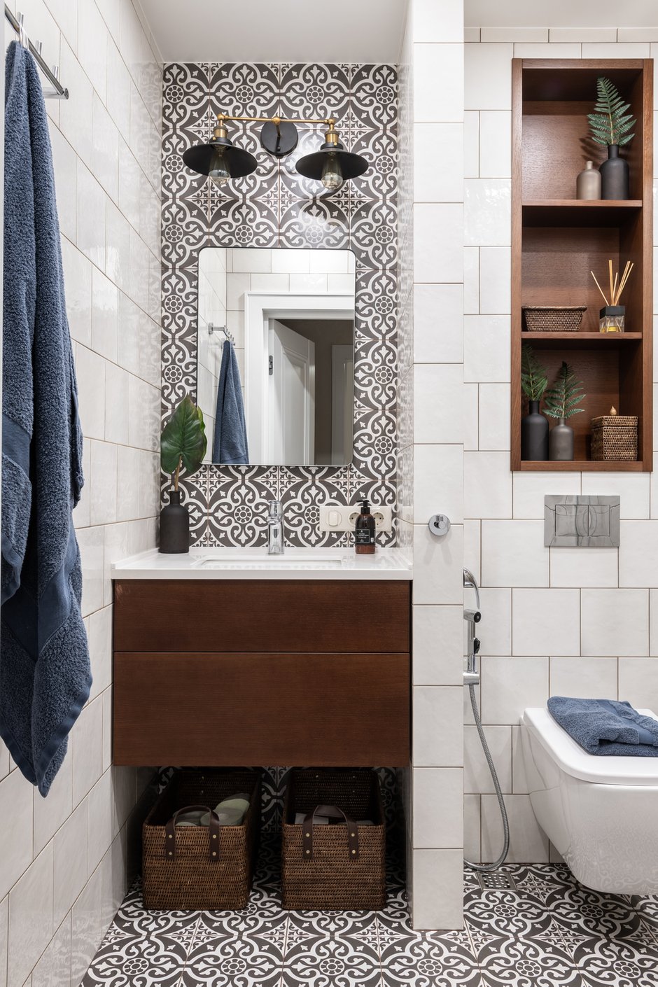 Фотография: Ванная в стиле Прованс и Кантри, Классический, Дом, Проект недели, Нахабино, 4 и больше, Более 90 метров, Вера Шеверденок, Roomba Interior – фото на INMYROOM