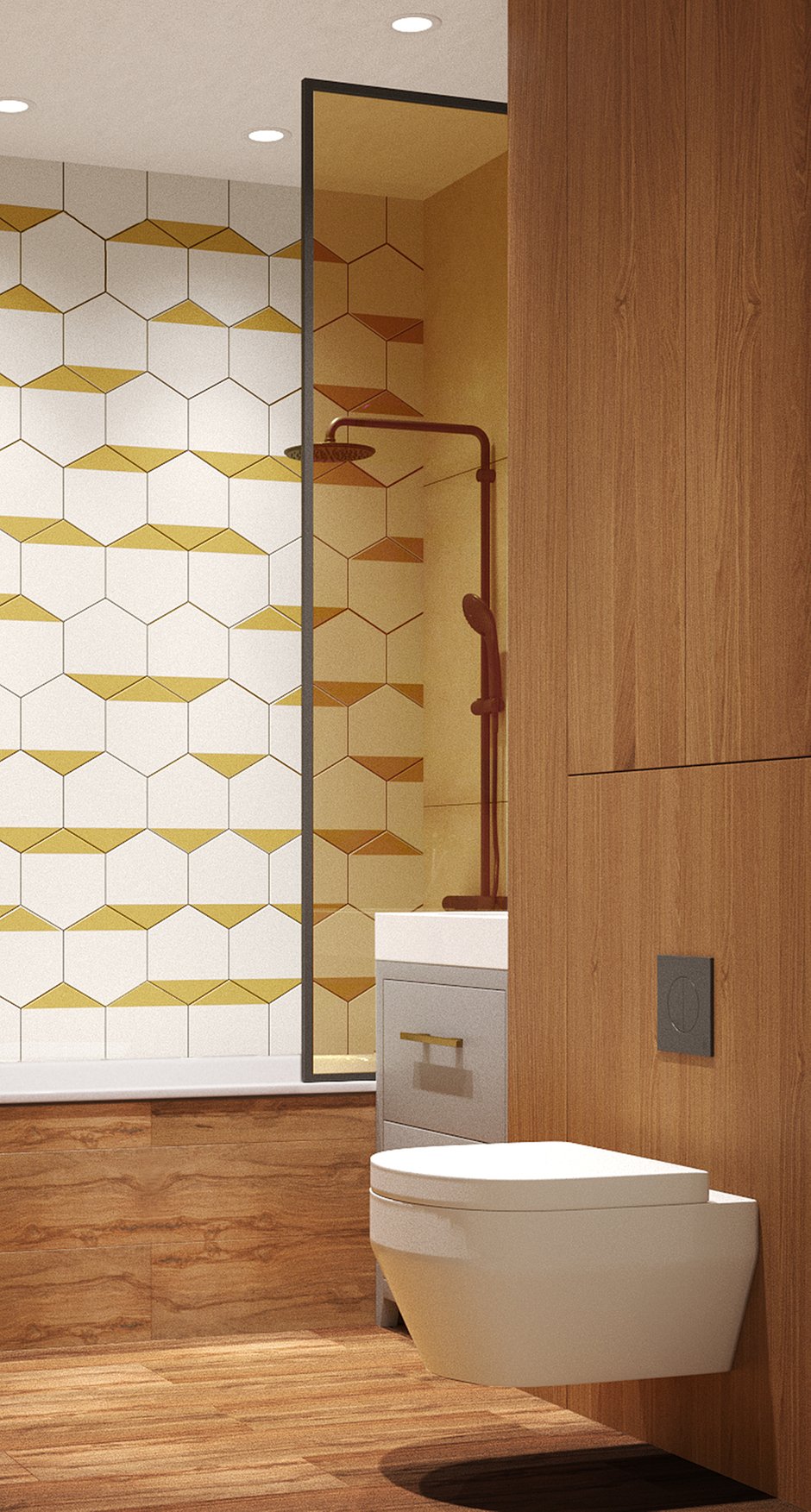 Фотография: Ванная в стиле Современный, Квартира, Минимализм, Проект недели, Санкт-Петербург, 2 комнаты, 40-60 метров, Наталья Краснобородько – фото на INMYROOM