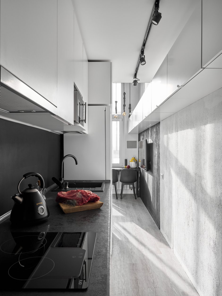 Фотография: Кухня и столовая в стиле Лофт, Современный, Квартира, Проект недели, 2 комнаты, до 40 метров, Иркутск – фото на INMYROOM