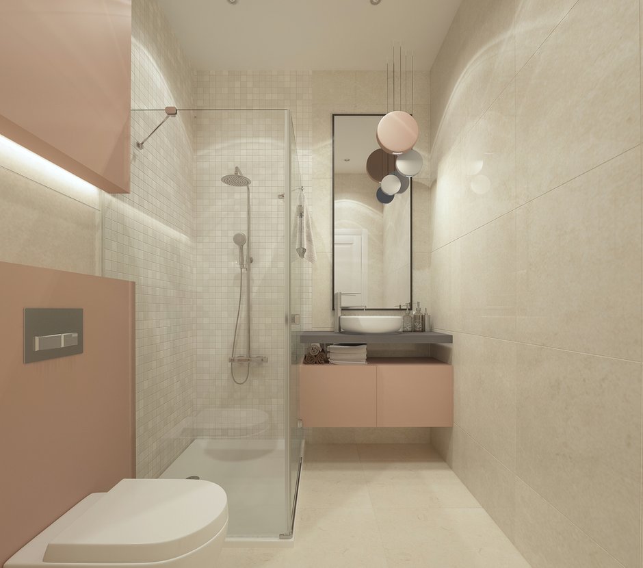 Фотография: Ванная в стиле Современный, Скандинавский, Квартира, Проект дня, Москва, Монолитный дом, 3 комнаты, Более 90 метров, Юлия Кандыбей, ЖК «Дом на Мосфильмовской» – фото на INMYROOM