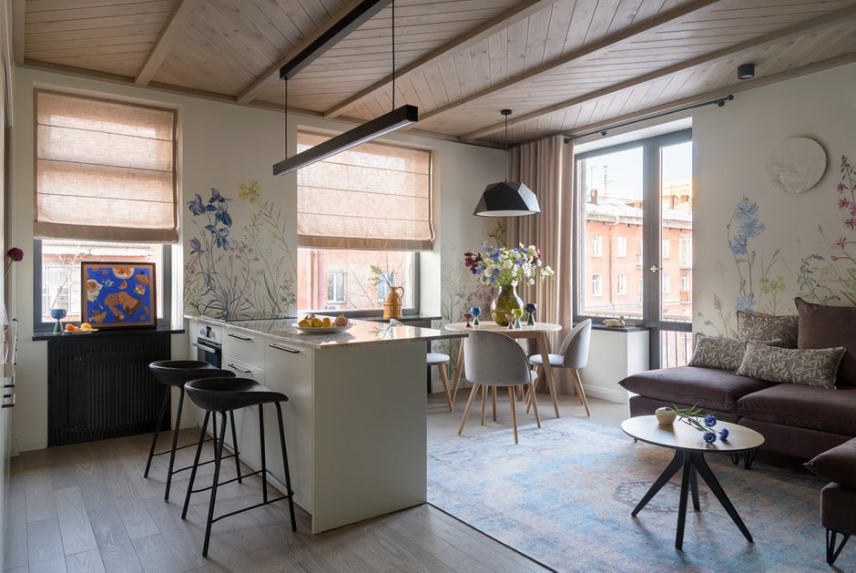 Фотография: Кухня и столовая в стиле Современный, Эклектика, Квартира, Проект недели, Новосибирск, 3 комнаты, Более 90 метров, Александра Протасова – фото на INMYROOM