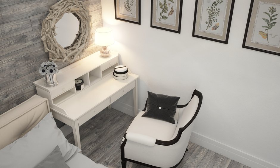 Фотография: Спальня в стиле Прованс и Кантри, Дом, Проект недели, Дом и дача, мансарда в загородном доме, Пермь, Юлия Чурина, необычный камин, декоративные балки – фото на INMYROOM