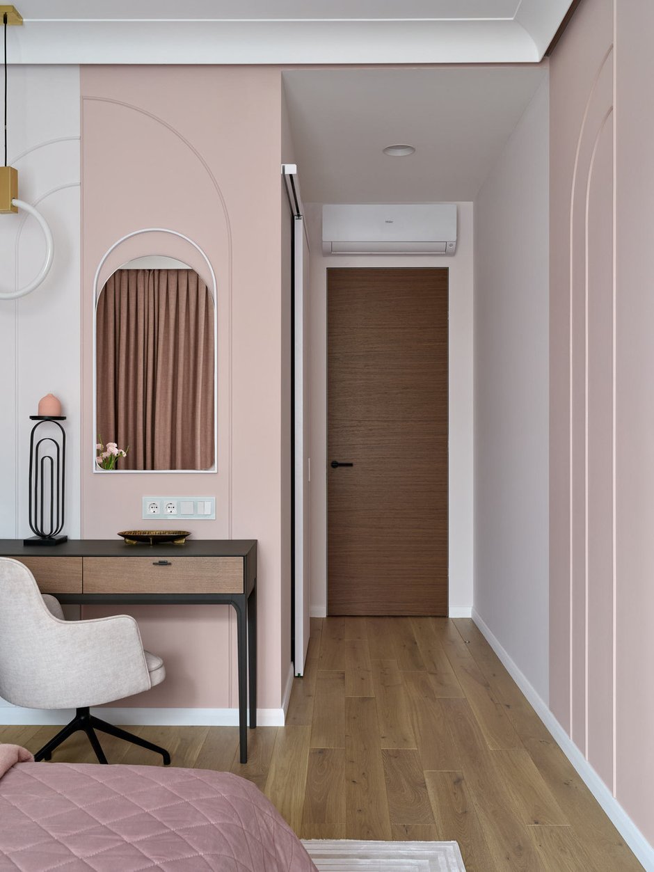 Фотография: Спальня в стиле Современный, Квартира, Проект дня, Москва, Сталинка, 3 комнаты, Более 90 метров, Анастасия Уфимцева – фото на INMYROOM