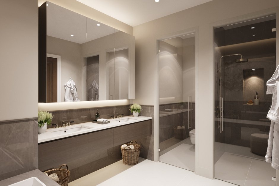 Фотография: Ванная в стиле Современный, Квартира, Проект недели, Москва, 2 комнаты, 60-90 метров, Монолитно-кирпичный, Анастасия Павлова – фото на INMYROOM