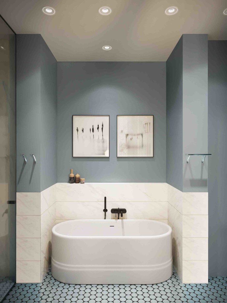 Фотография: Ванная в стиле Современный, Проект недели, Москва, 4 и больше, Более 90 метров, Олеся Федоренко, ЖК "Дом на Трубецкой" – фото на INMYROOM