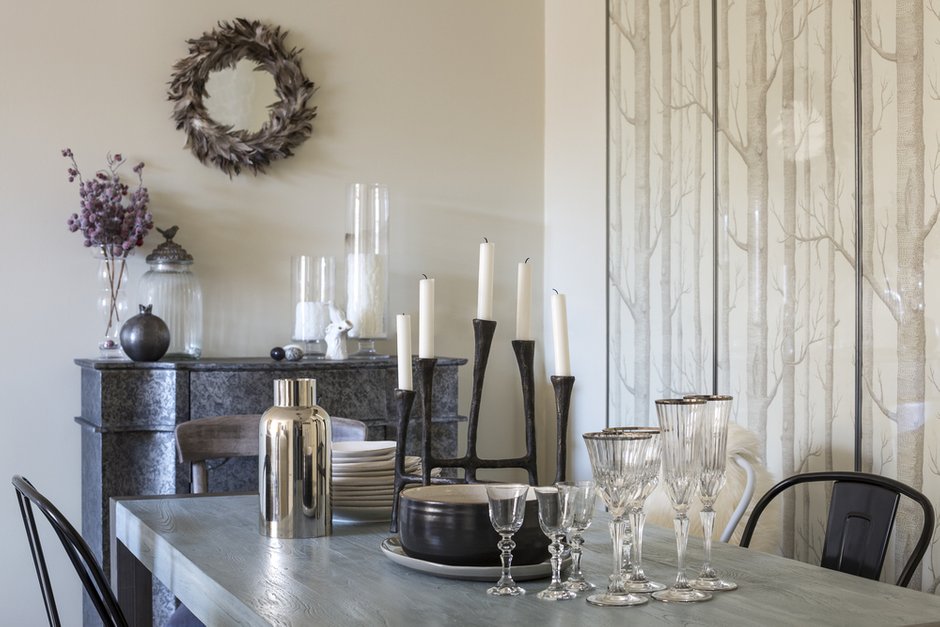 Фотография: Кухня и столовая в стиле Скандинавский, Эклектика, Квартира, Проект недели, Москва, Кирпичный дом, 3 комнаты, 60-90 метров, Инна Файнштейн, Лина Кабаева, KF Design – фото на INMYROOM