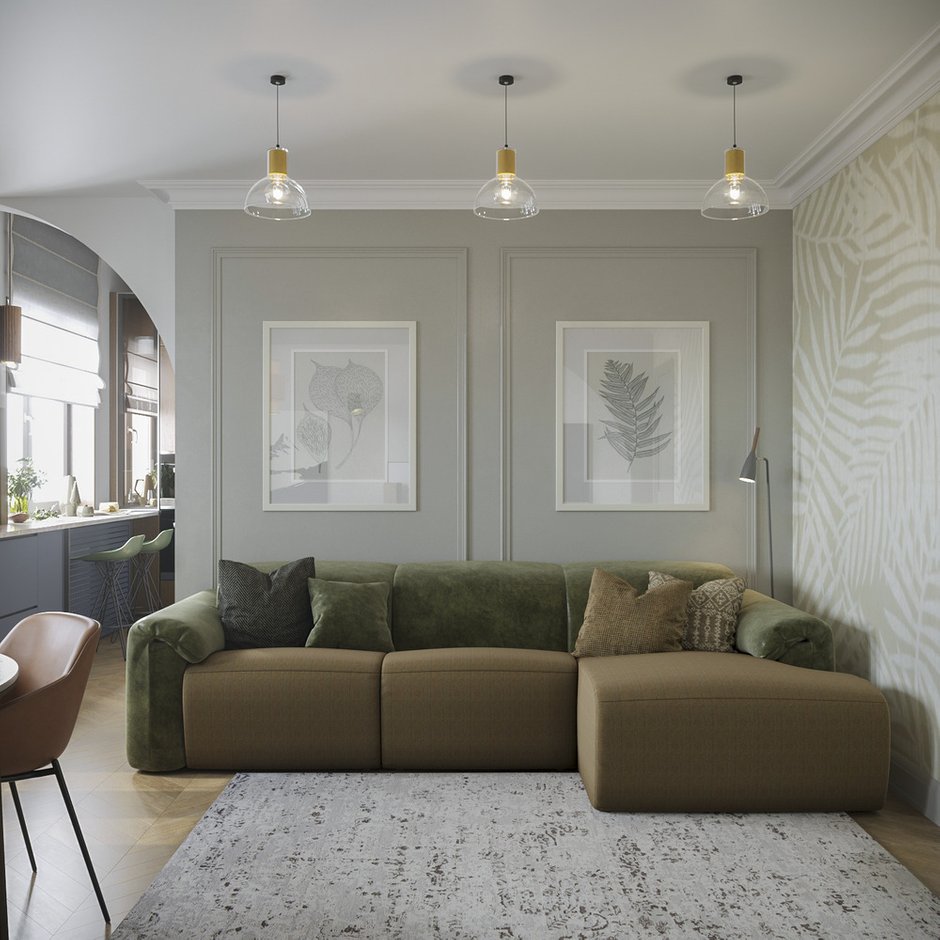 Фотография: Гостиная в стиле Современный, Квартира, Проект недели, 60-90 метров, Тюмень, Astroom – фото на INMYROOM