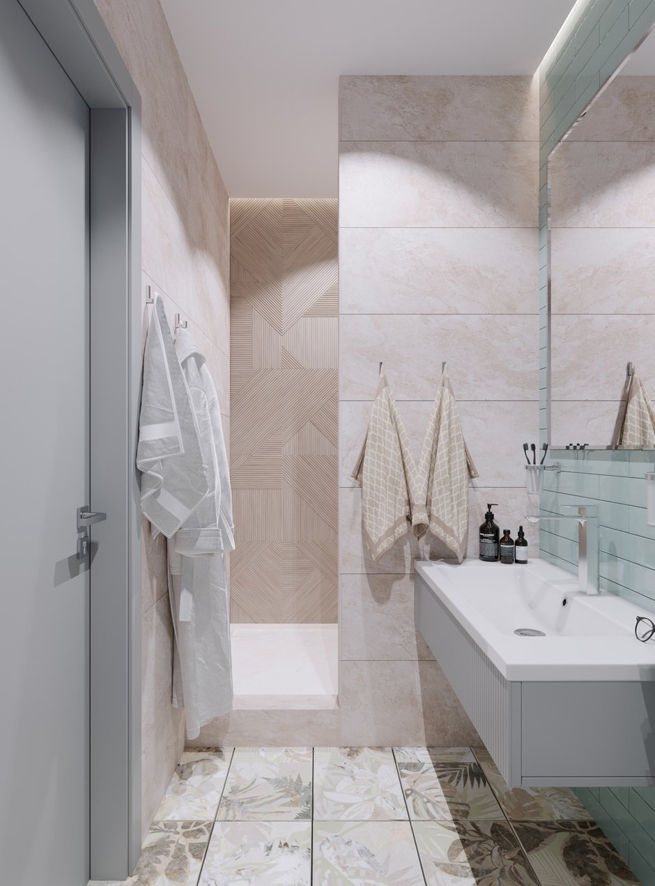 Фотография: Ванная в стиле Современный, Квартира, Проект недели, Москва, 3 комнаты, 60-90 метров, Little Space, Евгения Шама – фото на INMYROOM