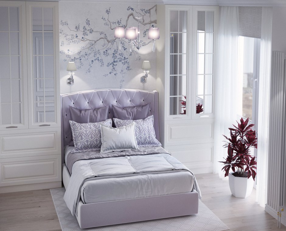 Фотография: Спальня в стиле Классический, Квартира, Проект недели, Новая Москва, Монолитный дом, 2 комнаты, 40-60 метров, Александра Гартке, ЖК «Новая Звезда» – фото на INMYROOM