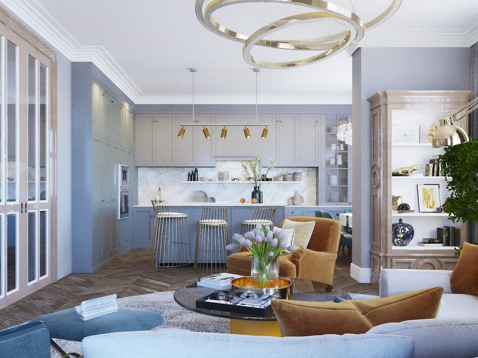 Фотография: Гостиная в стиле Современный, Квартира, Проект недели, Artek Design Studio, Казахстан, 4 и больше, Более 90 метров, Алматы – фото на INMYROOM