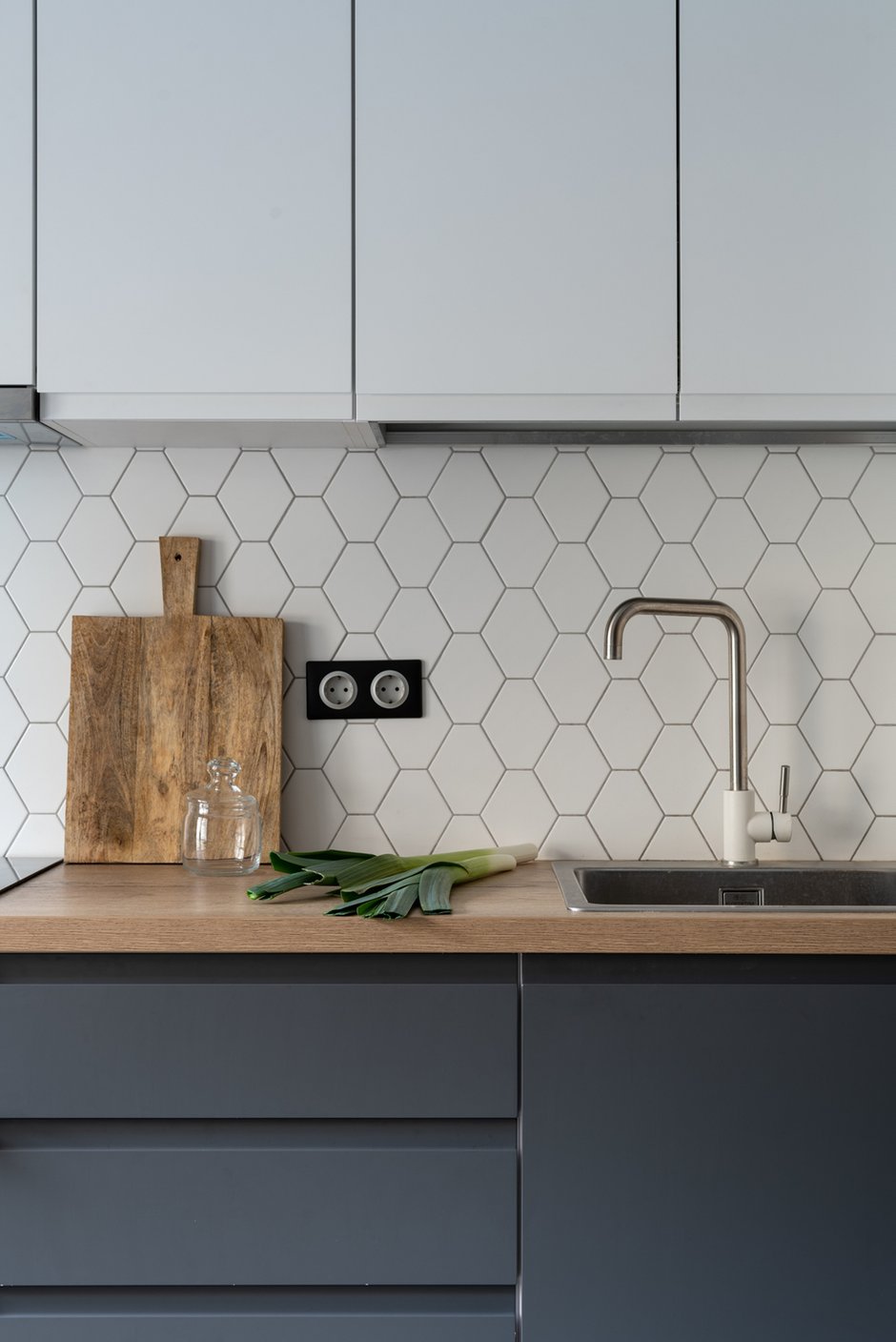 Фотография: Кухня и столовая в стиле Современный, Квартира, Проект дня, Москва, Анна Моджаро, ЖК НОВОЕ МЕДВЕДКОВО – фото на INMYROOM