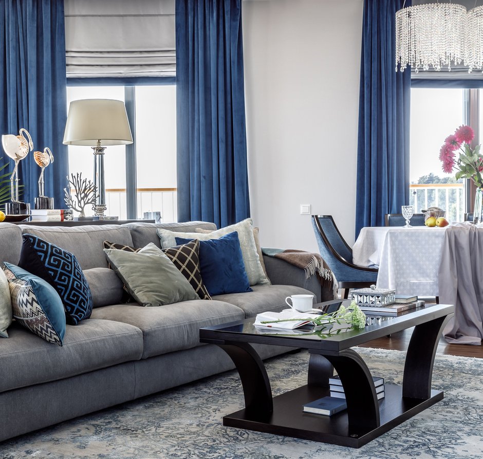 Фотография: Гостиная в стиле Классический, Современный, Квартира, Проект дня, Сочи, Лидия Большакова, Монолитный дом, 4 и больше, Более 90 метров, Эксклюзивные проекты – фото на INMYROOM